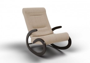 Кресло-качалка Мальта 10-Т-П (ткань/венге) ПЕСОК в Кургане - kurgan.ok-mebel.com | фото