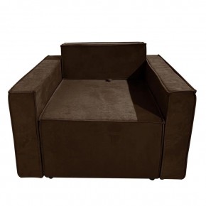 Кресло-кровать Принц КК1-ВК (велюр коричневый) в Кургане - kurgan.ok-mebel.com | фото 1