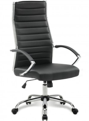 Кресло офисное BRABIX "Style EX-528", экокожа, хром, черное, 531947 в Кургане - kurgan.ok-mebel.com | фото