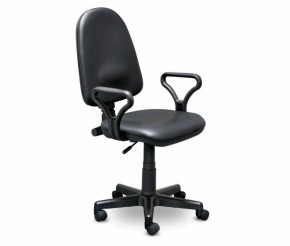 Кресло офисное Престиж+ (черный кожзам PV-1) г/п 140/ПВМ/ гольф в Кургане - kurgan.ok-mebel.com | фото