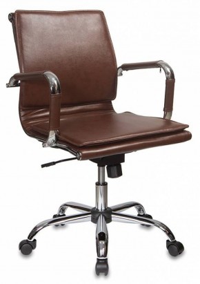 Кресло руководителя Бюрократ CH-993-LOW/BROWN коричневый в Кургане - kurgan.ok-mebel.com | фото