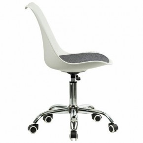 Кресло стул BRABIX "Eames MG-310 CH", хром, пластик белый, ткань серая, 532924 в Кургане - kurgan.ok-mebel.com | фото 3