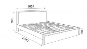 Кровать 1.6 М07 Стандарт с основанием Беатрис (Орех гепланкт) в Кургане - kurgan.ok-mebel.com | фото
