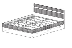 ОЛИВИЯ Кровать 1600 с основанием и ПМ в Кургане - kurgan.ok-mebel.com | фото 4