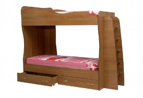 Кровать детская 2-х ярусная Юниор-1 (800*2000) ЛДСП в Кургане - kurgan.ok-mebel.com | фото 1