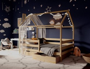 Кровать-домик 80*190 без покраски в Кургане - kurgan.ok-mebel.com | фото