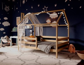 Кровать-домик 80*190 без покраски (без ящиков) в Кургане - kurgan.ok-mebel.com | фото