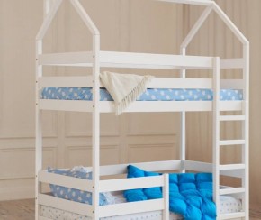 Кровать-домик двухъярусная 80*190 Белый в Кургане - kurgan.ok-mebel.com | фото 6