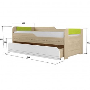 Кровать двухуровневая + подлокотники Стиль № 900.1 NEW (туя светлая/лайм) в Кургане - kurgan.ok-mebel.com | фото 2