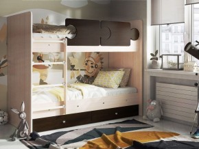 Кровать двухъярусная "Тетрис" (щиты) с бортиками + ящики в Кургане - kurgan.ok-mebel.com | фото 3