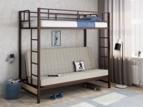 Кровать двухъярусная с диваном "Мадлен" (Коричневый/Бежевый) в Кургане - kurgan.ok-mebel.com | фото