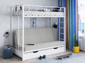 Кровать двухъярусная с диваном "Мадлен-ЯЯ" с ящиками в Кургане - kurgan.ok-mebel.com | фото