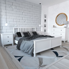 Кровать Ф-156.02 двухспальная 160х200 из массива сосны, цвет белый в Кургане - kurgan.ok-mebel.com | фото