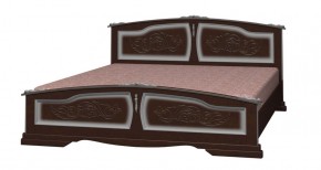 ЕЛЕНА Кровать из массива 1400 (Орех темный) в Кургане - kurgan.ok-mebel.com | фото