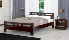 ВЕРОНИКА-2 Кровать из массива 1600 (Темный орех) в Кургане - kurgan.ok-mebel.com | фото