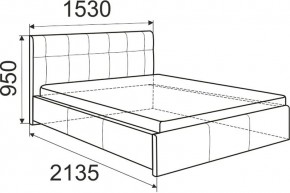 Кровать Изабелла с латами Newtone cacao 1400x2000 в Кургане - kurgan.ok-mebel.com | фото 5