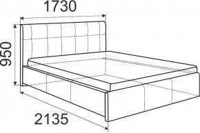 Кровать Изабелла с латами Newtone cacao 1400x2000 в Кургане - kurgan.ok-mebel.com | фото 6