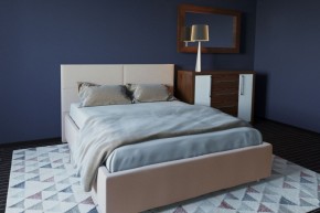 Кровать Корсика с ПМ 1600 (экокожа бежевая) в Кургане - kurgan.ok-mebel.com | фото 2
