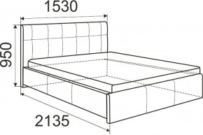 Кровать Изабелла с латами Newtone cacao 1400x2000 в Кургане - kurgan.ok-mebel.com | фото