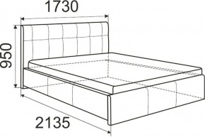 Кровать Изабелла с латами Newtone cacao 1400x2000 в Кургане - kurgan.ok-mebel.com | фото 2