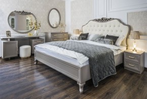 Кровать Мокко 1600 с мягким изголовьем + основание (серый камень) в Кургане - kurgan.ok-mebel.com | фото 1