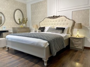 Кровать Мокко 1600 с мягким изголовьем + основание (серый камень) в Кургане - kurgan.ok-mebel.com | фото