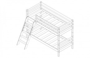 Кровать низкая с наклонной лестницей Соня (Вариант 12) в Кургане - kurgan.ok-mebel.com | фото 4