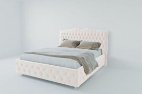 Кровать Нягань с ПМ 1200 (экокожа белая) в Кургане - kurgan.ok-mebel.com | фото 2