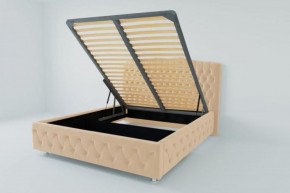 Кровать Нягань с ПМ 900 (экокожа бежевая) в Кургане - kurgan.ok-mebel.com | фото 2