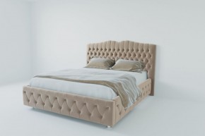 Кровать Нягань с ПМ 900 (велюр светло-серый) в Кургане - kurgan.ok-mebel.com | фото 2