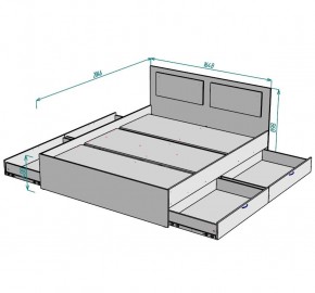 Кровать Ольга L34 (1600) 4 ящика в Кургане - kurgan.ok-mebel.com | фото 2