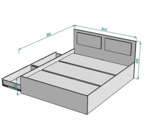 Кровать Ольга L40 (1600) 2 ящика в Кургане - kurgan.ok-mebel.com | фото 2