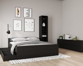 Кровать ОРИОН двухспальная с ортопедическим основанием 180х200, цвет Дуб Венге в Кургане - kurgan.ok-mebel.com | фото 3