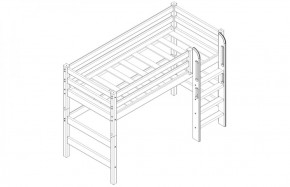 Кровать полувысокая с прямой лестницей Соня (Вариант 5) в Кургане - kurgan.ok-mebel.com | фото 3