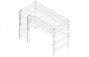 Кровать полувысокая с прямой лестницей Соня (Вариант 5) в Кургане - kurgan.ok-mebel.com | фото 4