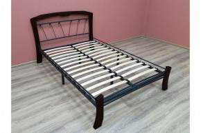 Кровать "Муза 4 Лайт" КМД9 Черная (1600*2000) (ножки-шоколад) с коваными изделиями в Кургане - kurgan.ok-mebel.com | фото 3