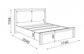Кровать 1.6 Глэдис М31 с настилом и мягкой частью (ЯШС/Белый) в Кургане - kurgan.ok-mebel.com | фото 3