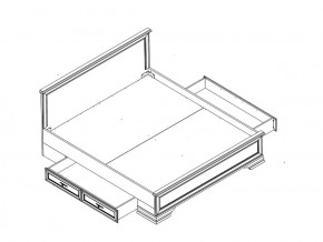 Кровать S320-LOZ/180+выкатные тумбы (МС Кентаки) каштан в Кургане - kurgan.ok-mebel.com | фото