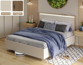 Кровать (Светло-серый U750 ST9/Дуб Галифакс Табак) 1600 в Кургане - kurgan.ok-mebel.com | фото