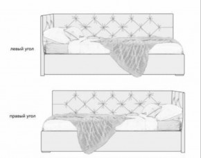Кровать угловая Лилу интерьерная +основание (120х200) в Кургане - kurgan.ok-mebel.com | фото 2