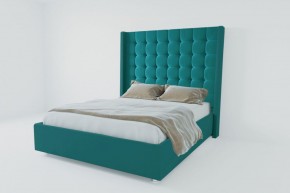 Кровать Венеция ЛЮКС с ПМ 1200 (велюр бирюзовый) в Кургане - kurgan.ok-mebel.com | фото 2