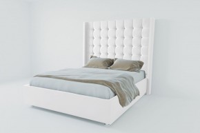 Кровать Венеция ЛЮКС с ПМ 2000 (экокожа белая) в Кургане - kurgan.ok-mebel.com | фото 2