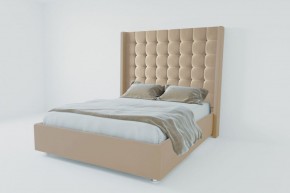 Кровать Венеция ЛЮКС с ПМ 2000 (велюр светло-серый) в Кургане - kurgan.ok-mebel.com | фото 2