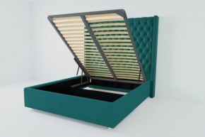 Кровать Версаль ЛЮКС с ПМ 1200 (велюр бирюзовый) в Кургане - kurgan.ok-mebel.com | фото 3
