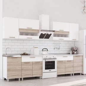 Кухня Айсбери 2.4 м (Белый/Дуб Сонома) в Кургане - kurgan.ok-mebel.com | фото