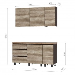Кухня Энигма 1.6 м (венге/дуб каньон) в Кургане - kurgan.ok-mebel.com | фото 5