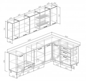 Кухня угловая Трансильвания 2600х1600 мм (Стол. 38 мм) в Кургане - kurgan.ok-mebel.com | фото 2