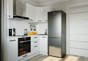 Кухонный гарнитур Белый Глянец 2200*1000 (Стол. 26мм) в Кургане - kurgan.ok-mebel.com | фото