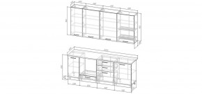 Кухонный гарнитур Белый Глянец 2200 h950 (Стол. 38мм) в Кургане - kurgan.ok-mebel.com | фото 2