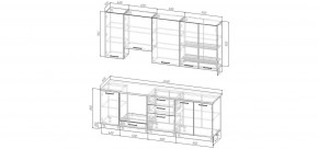 Кухонный гарнитур Белый Глянец 2400 h950 (Стол. 38мм) в Кургане - kurgan.ok-mebel.com | фото 2